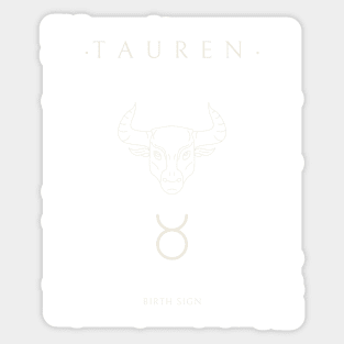 Tauren Birth Sign Sticker